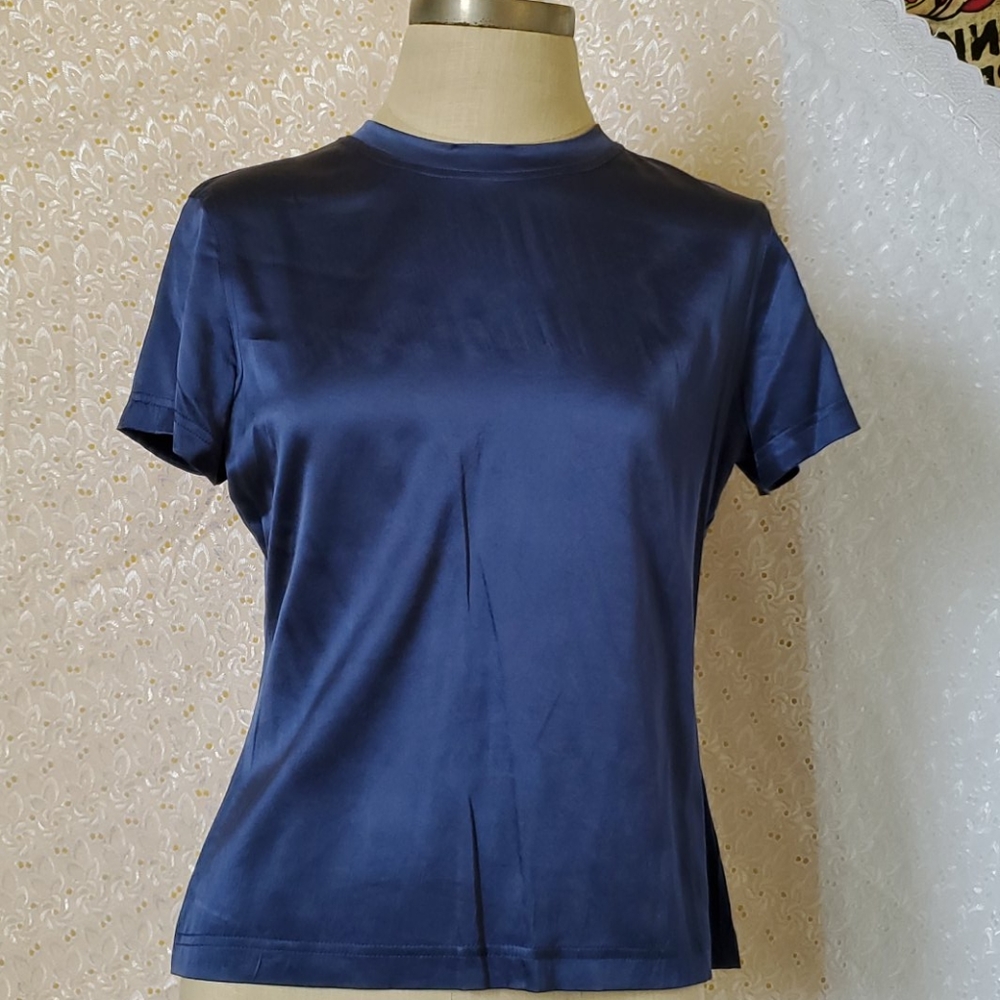 Blue Silk Shirt
